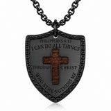 14K Gold Plated Wooden Pendant Necklace Beliefs jewelry