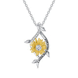 Personalized You are My Sunshine Necklace 10K/14K/18K Gold Sunflower Necklace for Women Heart Infinity Necklace Pendant Jewelry