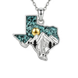 Sterling Silver  Bluebonnets Cow Skull Cowboy Hat Boot Cactus Cowgirl Texas Necklace Texas Necklace