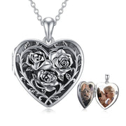 925 Sterling Silver Rose Necklace Pictures Photo Keep Someone Near to You