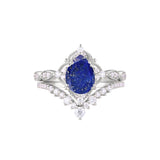 Sterling Silver 10K 14K 18K Gold Pear Shaped Gemstone Engagement Ring