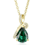 14K Gold Plated  Teardrop Birthstone Pendant Necklace Birthday Gifts for Women