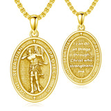Sterling Silver Saint Christopher St Michael Saint Sebastian Amulet Pendant Necklace