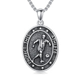 Sterling Silver Baseball Soccer Hockey Football Basketball Taekwondo Tennis Golf Runner Pendant Necklace