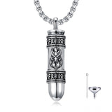 Sterling Silver Bullet Butterfly Rose Dragon Eagle Jesus Urn Necklace for Ashes