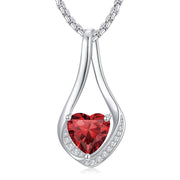 Sterling Silver 18K Yellow/White Gold Plated Forever Love Heart Infinity Pendant Necklace
