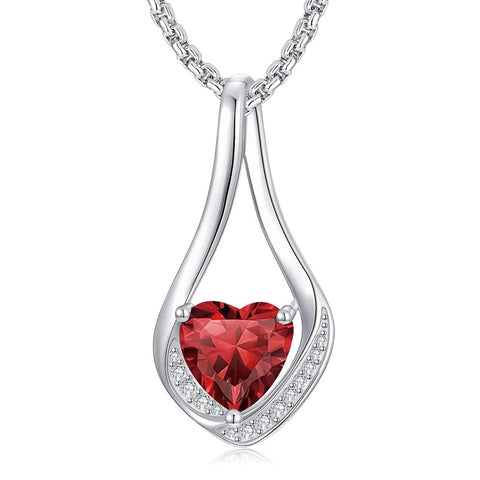 Sterling Silver 18K Yellow/White Gold Plated Forever Love Heart Infinity Pendant Necklace