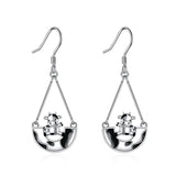 Cow Earrings 925 Sterling Silver Cute Cow Dangle Earrings Animal Jewelry Gifts for Women Girls