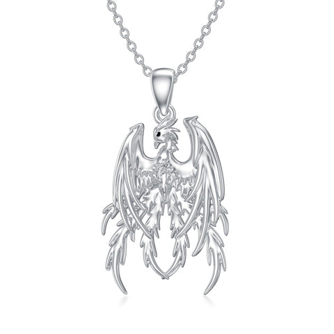 Sterling Silver PhoenixRaven Panda Hummingbird Sea Turtle Pendant Necklace Mother's Day Christmas Gifts