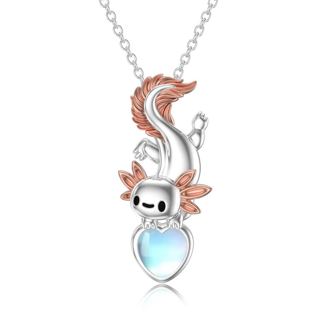 925 Sterling Silver Axolotl Pendant Necklace Animal Birhtday Graduation Chriastmas Jewelry Gift for Women
