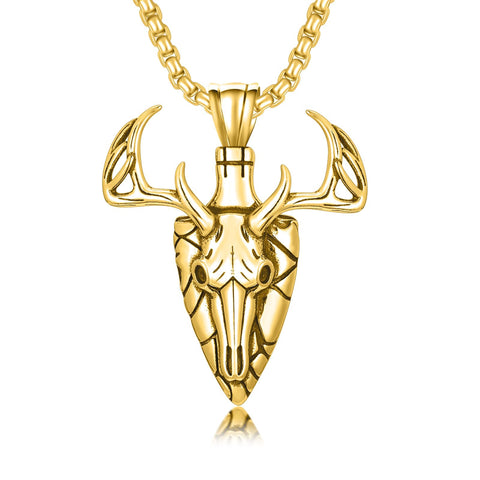 Sterling Silver Lion Tiger Satanic Goat Owl Scorpion Eagles Deer Pendant Necklace for Men