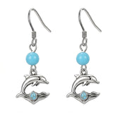 Sterling Silver Turquoise Owl Dragonfly Butterfly Hummingbird Dangle Earrings