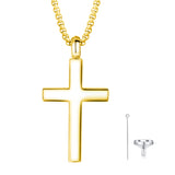 Urn Cross Necklace For Ashes 925 Solid Sterling Silver Pendant Cremation Jewelry For Men Boys With Strong Stainless Steel Chain