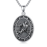 Sterling Silver Baseball Soccer Hockey Football Basketball Taekwondo Tennis Golf Runner Pendant Necklace