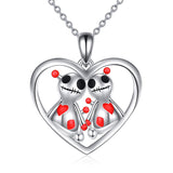 odoo Necklace Sterling Silver Witch Voodoo/Evil Bunny Pendant Gothic Jewelry Gifts for Women Girls