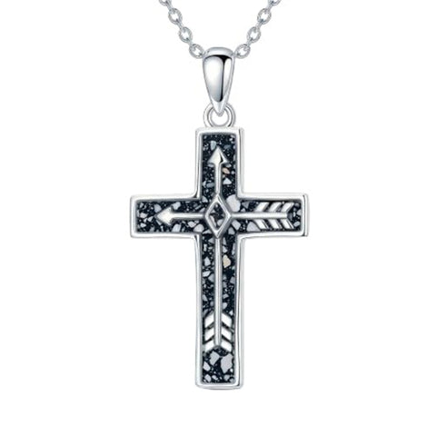 Sterling Silver Cross Pendant Necklace for Women Southwestern Cross Jewelry Gifts