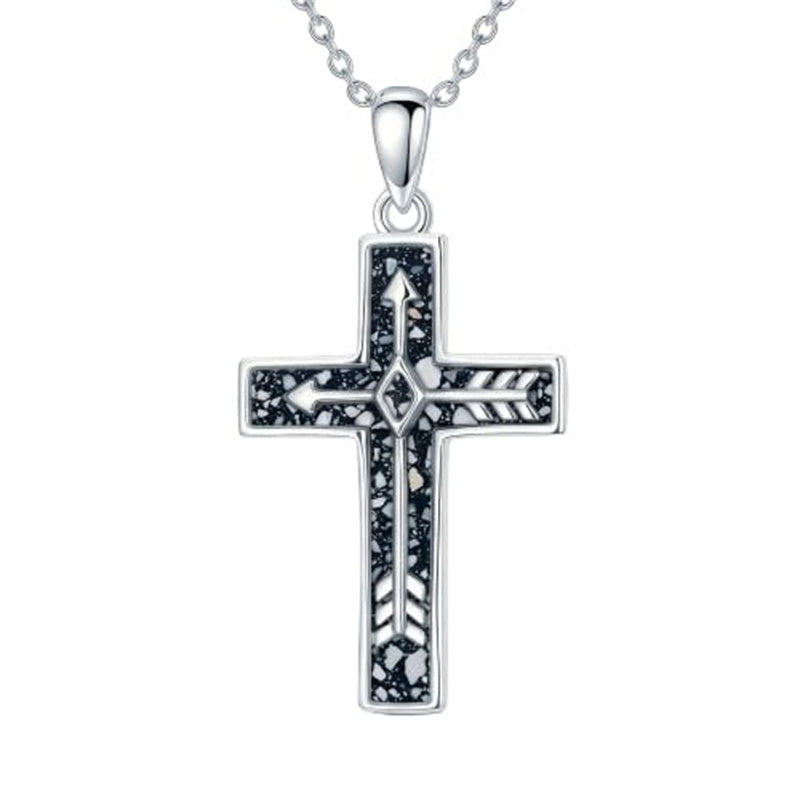 Sterling Silver Cross Pendant Necklace for Women Southwestern Cross Jewelry Gifts