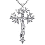 Sterling Silver Cross Pendant Necklace Gift for Anniversary Christmas