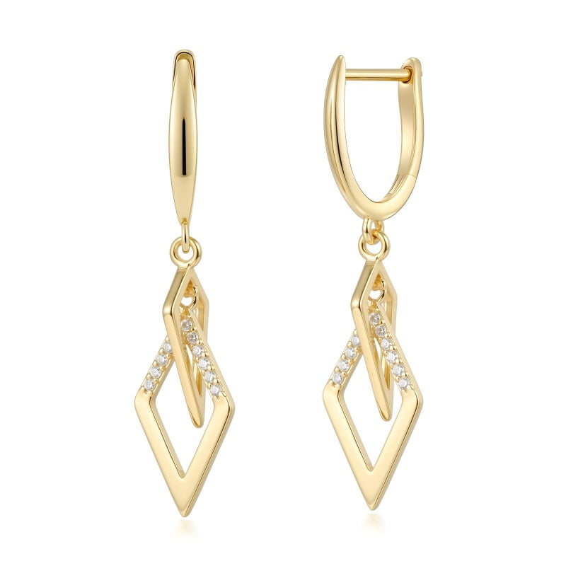 14K Gold Plated Dangle Drop Earrings for Women