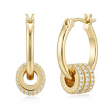 14K Gold Plated Cubic Zirconia Knot  Earrings for Women