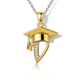 Initial  Graduation 14K Gold Plated Inspiring Grad Pendant Necklace Graduations Jewelry Gifts