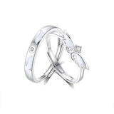 Copper Cubic Zirconia Wing Adjustable Couple Rings