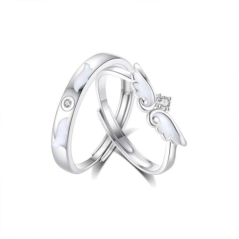 Copper Cubic Zirconia Wing Adjustable Couple Rings
