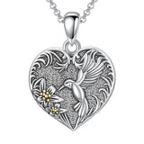Sterling Silver Heart Rabbit Dog Cat Butterfly Dragonfly Hummingbird Wolf Urn Necklace for Ashes