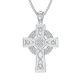 14K Gold Plated Celtic Vikin Cross Pendant Necklace Irish Jewelry Religious Protective Gift