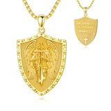 Patron Saint Medal Gold Plated Catholic Pendant Christian Religious Necklace Amulet Jewelry