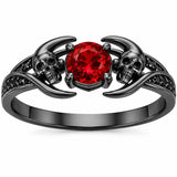 Sterling Silver 10K 14K 18K Gold Personalized Gothic Skull Ring Exquisite Spooky Jewelry for Halloween Lovers