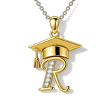 Initial  Graduation 14K Gold Plated Inspiring Grad Pendant Necklace Graduations Jewelry Gifts