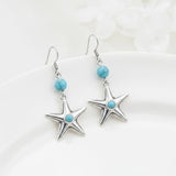 Sterling Silver Turquoise Owl Dragonfly Butterfly Hummingbird Dangle Earrings