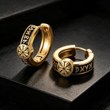 14K Gold Plated Vikings  Celtic Knot Hoop Earrings