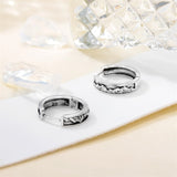 Sterling Silver Mountain Hoop Earrings