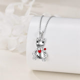 odoo Necklace Sterling Silver Witch Voodoo/Evil Bunny Pendant Gothic Jewelry Gifts for Women Girls