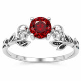 Sterling Silver 10K 14K 18K Gold Personalized Gothic Skull Ring Exquisite Spooky Jewelry for Halloween Lovers