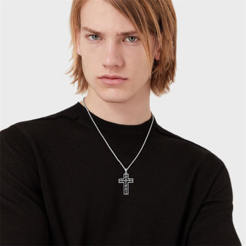 Sterling Silver Cross Christian Pendant Necklace