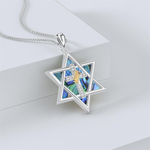 Sterling Silver Crown Jesus Fish Celtic Knot Chai  Lion Star of David Pendant Necklace