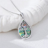 Sterling Silver Mustard Seed Black Cat Hummingbird Cross and Mountain Mountain Turquoise Sun and Moon Pendant Necklace