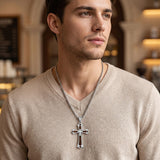 14K Gold Plated Cross Pendant Necklace Protection Jewelry Religious Gift