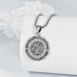 Sterling Silver Saint Gabriel,Saint Jude,Saint Benedict,Saint Patrick ,Saint Peregrine Pendant Necklace