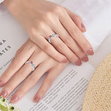 Sterling Silver Birthstone Heart Infinity Promise Ring