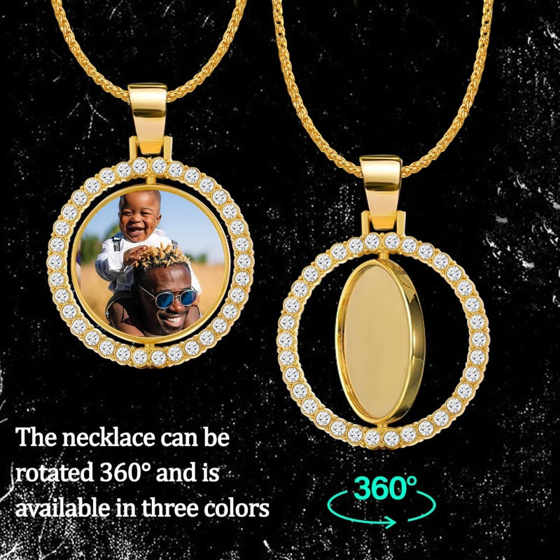 14K Gold Plated Personalized Photo Pendant Necklace Personalized Gift