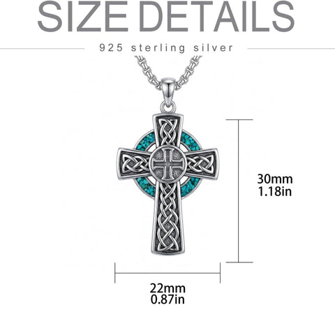 Sterling Silver Cross Pendant Necklace Christian Religious Jewelry Gifts for Anniversary