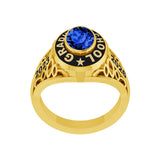 Sterling Silver Personalized Birthstone Engraved High School University College Class Ring for Men