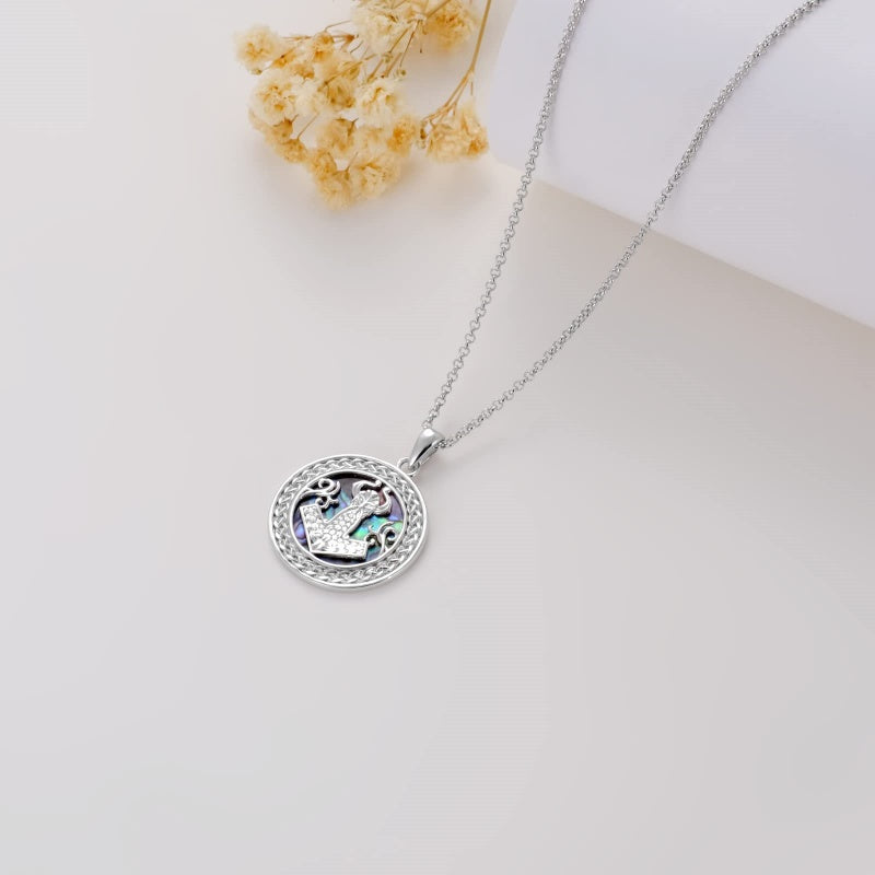 Sterling Silver Peace Sign Coexist Peace Symbol Pirate Tree of Life Thor's Hammer Wolf Raven Viking Series Necklace