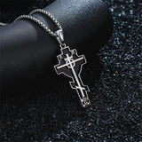 Sterling Silver Cross Christian Pendant Necklace