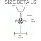 Sterling Silver Cross Pendant Necklace Christian Religious Jewelry Gifts for Anniversary