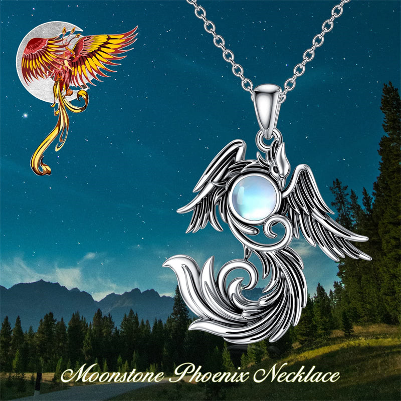 Sterling Silver Blue Jay Eagle Phoenix Owl Pendant Necklace for Women